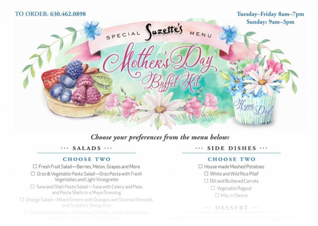 Design - Mother's Day menu at Suzette's French Restaurant